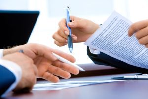 signing a business sale contract