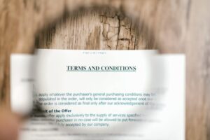 Terms and Conditions document