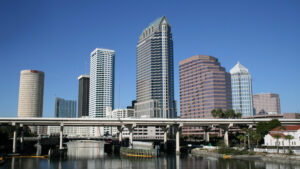 A rich photo of the Downtown Tampa Skyline